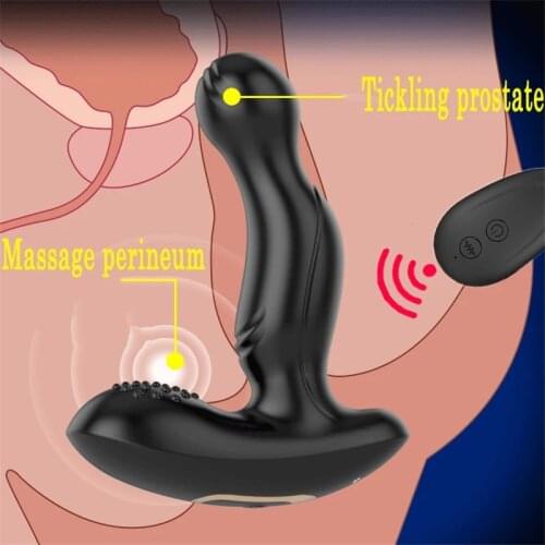 New 10 Mode Vibration Tickling Massage Male Prostate Orgasm Vibrator Dildo G-Spot Stimulate Butt Plug Erotica Toys For Men Woman