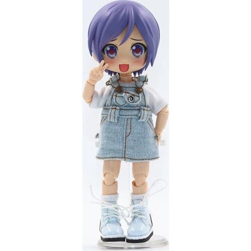 Doll clothes fashion denim strap dress dress cute short skirt for obitsu11,molly,GSC,1/12bjd doll clothes accessories for dolla