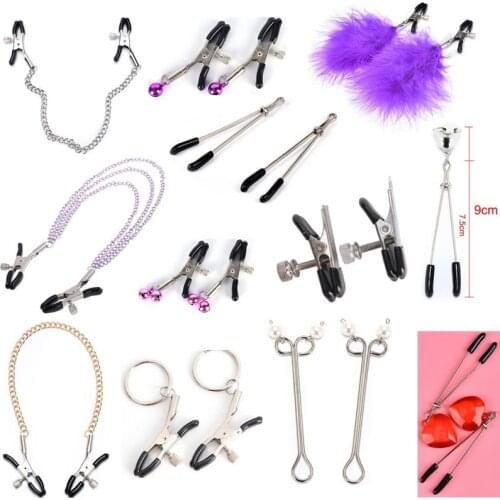 One Or 2pcs Sexy Metal Nipple Clamps Sex Toys Nipple Toy, Nipple Clips Sex Products For Couple Adult Game Accessories