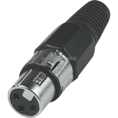Wholesale 100 pcs/lot 3pin xlr connector Microphone Speaker AMP XLR Female Connector-5007