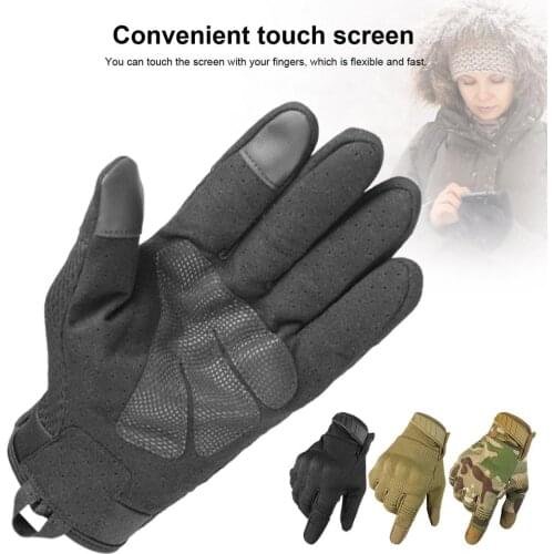 Motorcycle Racing Cycling Sports Full Finger Gloves Non-slip Breathable Touch Screen Tactical Gloves Protect Your Wrist