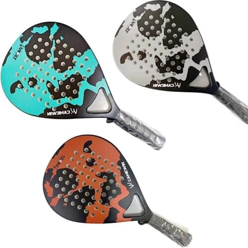 Mens Womens Professional Full Carbon Beach Tennis Paddle Racket EVA Face Tennis Raqueta With Bag For Adult