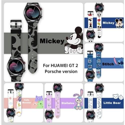 Disney Mickey mouse tpu loop Band for HUAWEI Watch GT 2 Porsche version 20mm 22mm Sports Strap Tour band for HUAWEI watch gift