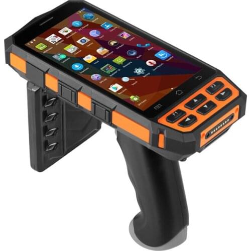 Handheld Barcode Scanner Bluetooth EPC GEN2 Long range Passive Multiple tag reading R2000 Android Handheld UHF RFID Reader