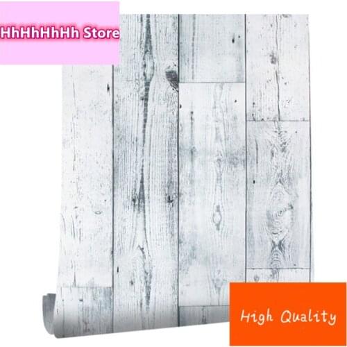Vinyl Self-Adhesive Vintage Faux Wood Contact Paper Peel and Stick Wood Wallpaper Scandinavian Style For Home Decor