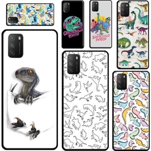 Cute Dino Dinosaur For Xiaomi Mi 11 Ultra 9T 10T Pro Mi Note 10 Lite Phone Case For POCO X3 Pro M3 F1 F2 F3