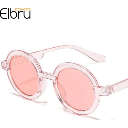 Elbru Boys Girls Jelly Color Sunglasses Ultralight Children Sun Glasses Baby Fashion Sunshades Round UV400 Spectacles For Kids