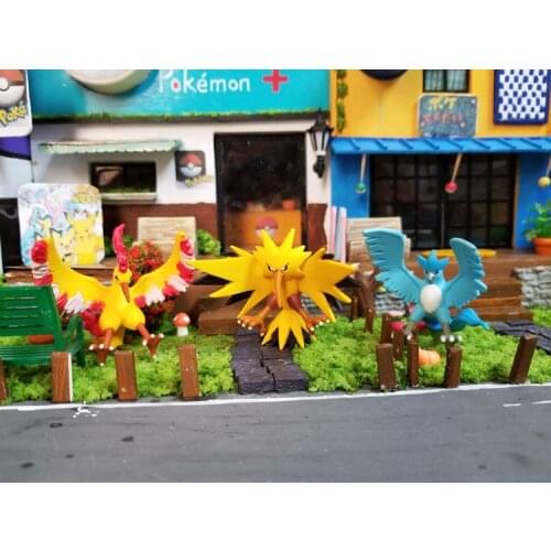 TAKARA TOMY Genuine Pokemon MC Articuno Moltres Zapdos Cute Action Figure Model Toys