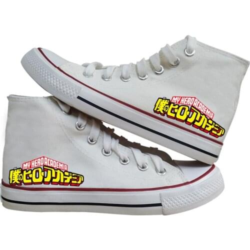 Unisex Anime Cosplay My Hero Academia Casual Canvas Shoes Midoriya Izuku deku Student Uniform Plimsolls Sneakers