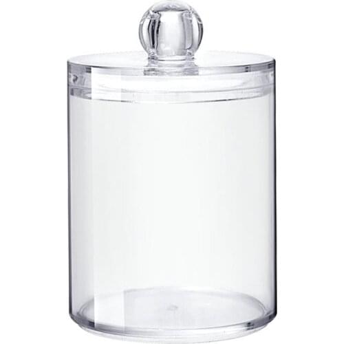 High Quality Multi-functional Round Container Cosmetic Makeup Cotton Pad Organizer Jewelry Storage Box Holder And Candy Jars