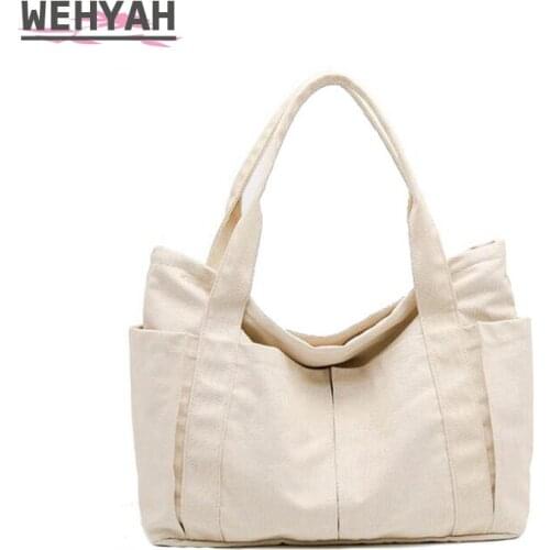 Wehyah Canvas Casual Tote Bags for Women Totes Shoulder Bag Big Capacity Handbags Women Bags Ladies Hand Purse Clutch Bag ZY047