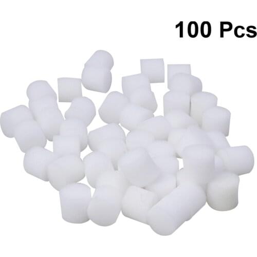 100PCS 30mm Planting Seedlings Sponges Moisturized Soilless Hydroponic Sponge Vegetables Cultivation Gardening Tools (White)
