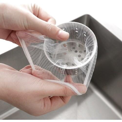 30/100Pcs Sink Filter Mesh Kitchen Trash Bag Prevent The Sink From Clogging Filter Bag For Bathroom Strainer Rubbish Bag Home