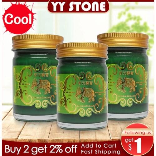 50g Gold Elephant Balm Thailand Grass Muscle Pain Relief Soothe itch mosquite bite for joints pain health care healthcare