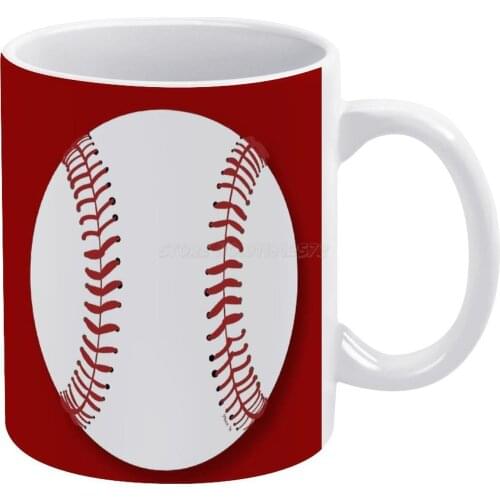 Baseball White Mug Coffee Mug 330ml Ceramic Home Milk Tea Cups and Mugs Travel Gift for Friends Baseball Baseball Graphic Sports