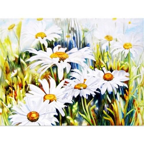 Flower Printed Canvas 11CT Cross Stitch Set Embroidery DMC Threads Handicraft Knitting Painting Hobby Home Decor Package