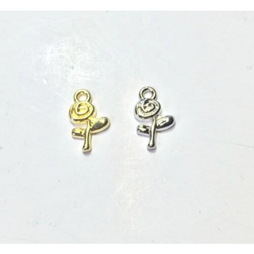 Eruifa 20pcs Eruifa 20pcs Zinc alloy Rose Flower Wholesales necklace,earring bracelet jewelry DIY handmade 2 color