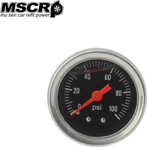 Fuel Pressure Regulator gauge 0-100 PSI / bar Liquid Fill chrome fuel/oil Gauge