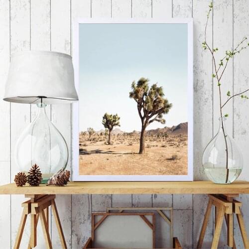 Joshua Tree Wall Art Canvas Posters Prints California Desert Cactus Painting Modern Boho Minimalist Picture Living Room Decor