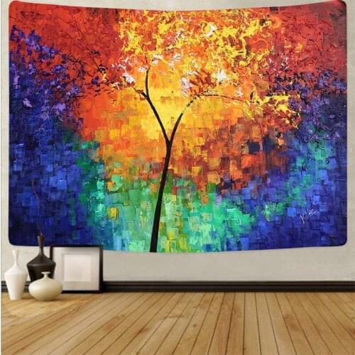 Psychedelic tree tapestry wall cloth large wall blanket dorm decor backdrop trippy tapestry