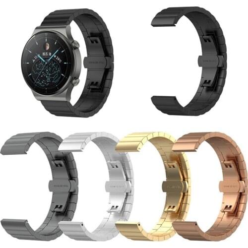 Stainless Steel band for Samsung Galaxy watch 46mm/42mm/Active 2 strap Luxury Gear S3 Frontier band Huawei watch GT 2 bracelet