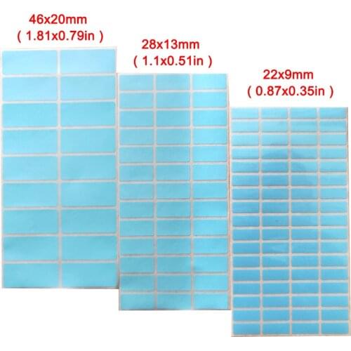 Blank Blue Color Self Adhesive Name Sticker Kids Personal Label DIY Waterproof Memo Pad Writable Note Tags Stationery Supplies
