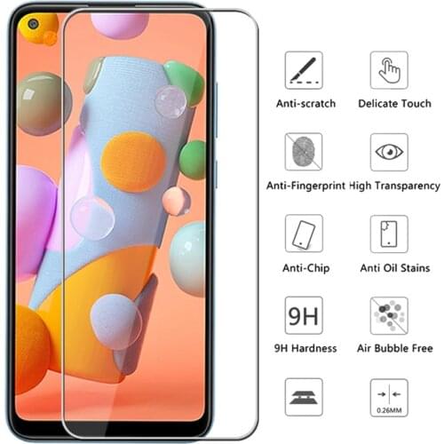 Tempered glass for Samsung Galaxy A01 A11 A21 A31 A41 A50 A51 A60 A71 A80 A91 phone screen protector protective film on glass
