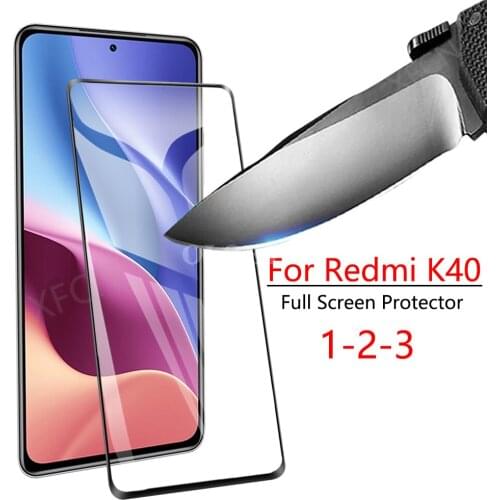1-3pcs protective glass on redmi k40 pro 5G smartphone screen porotector Tempered Glass For xiaomi redmi k40 k40pro plus Film 9H