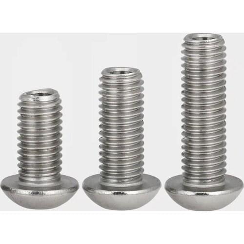 1-5PCS M5 M6 M8 M10 M12 stainless steel 304 round head/plate head hexagon hollow screw hollow bolt mask machine threading