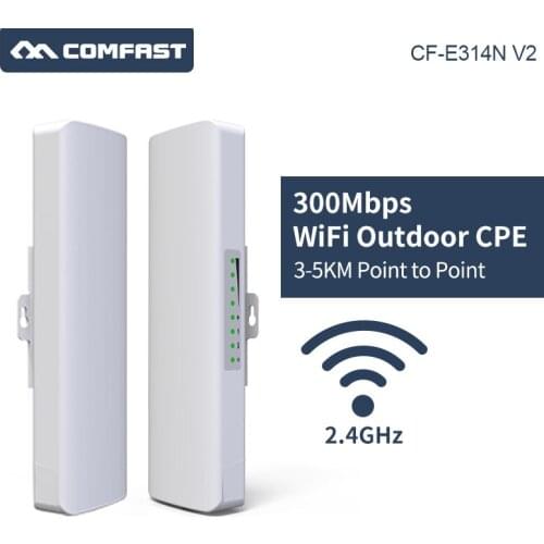 2pcs 1-3KM long range 300Mbps Outdoor Mini Wireless Bridge WIFI CPE Access Point WIFI repeater 2*14dBi WI-FI Antenna Nanostation