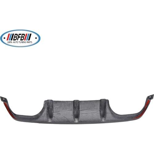 BFB 1Piece Real Dry Carbon Fiber Rear Lip On Dear Bumper Diffuser Stick-On Style For BMW M Series F80 F82 M3 M4 2014