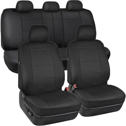 Car Seat Covers set Artificial Leather Black Sedan Seat cushion fundas coche asiento universal back seat 40/60 50/50 60/40