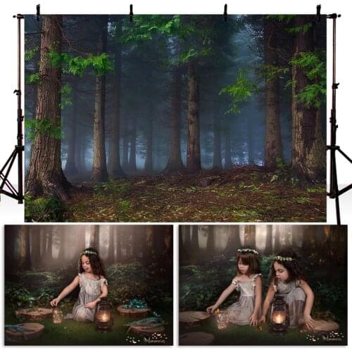 Forest Photography Background Newborn Photo Girl Backdrop Baby Shower Custom Studio Decoration Props Printed Banner