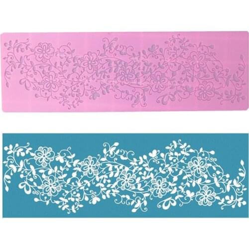 KLM New small flower lace silicone fondant mold Cake lace decoration tool Gumpaste mold