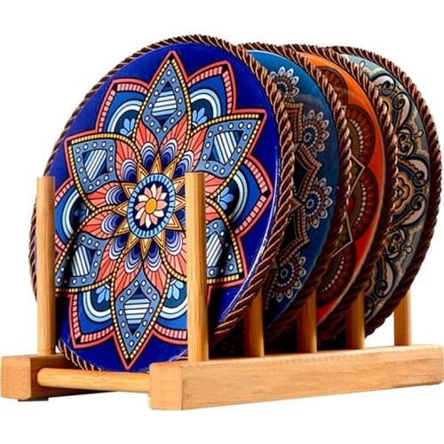 Bohemian Style Table Mat Insulation Non-Slip Placemat Coffee Cup Coaster Kitchen Accessories Home Decoration