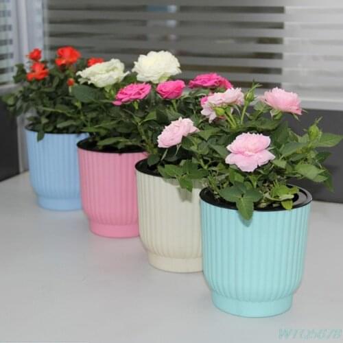 Lazy Flower Pots Flowerpot Imitation Porcelain Series Plastic Planting Self Wate