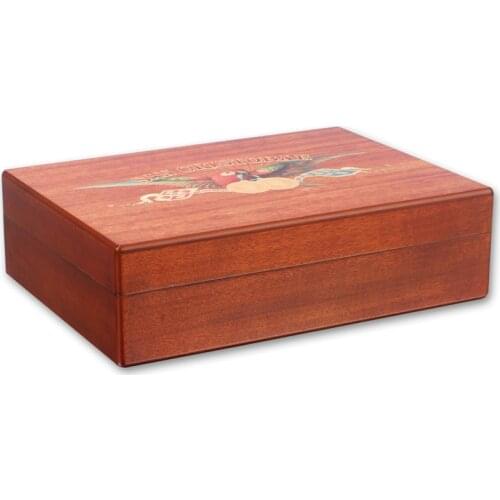 UXFO Cedar Wood Travel Cigar Humidor with Hygrometer Humidifier for Cohiba Cigars 20CT