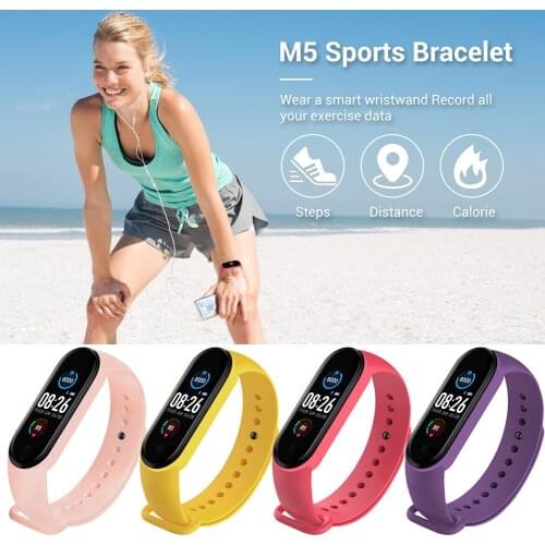 M5 Smart Watch Men Women Heart Rate Monitor Blood Pressure Fitness Tracker Smartwatch Band Sport Watch for IOS Android Fitness
