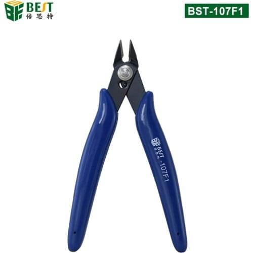 Blue Wire Nipper Hand Tool Mini Electronic Pliers Diagonal Side Cutting Pliers Cable Wire Cutter Repair Pry Open Tools BST-107F1