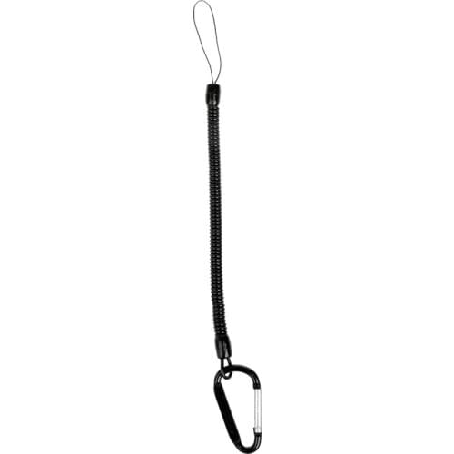 Multifunctiona PU Fishing Lanyard Spring Rope Stretchy Coil Cord Coiled Tether with Carabine