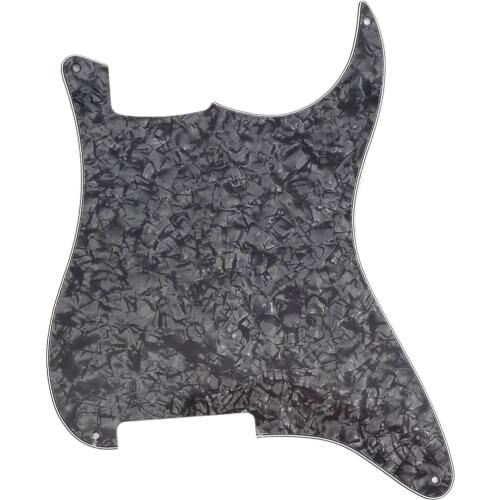 Musiclily 4 Hole Guitar Strat Pickguard Blanks Material for Stratocaster Style Guitar Custom, 4Ply Black Pearl