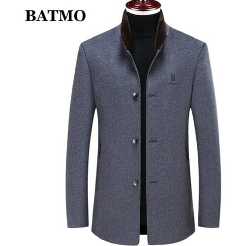 BATMO 2021 new arrival autumn&winter trench coat men,mens jackets ,plus-size M-4XL 888
