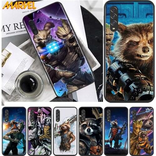 Rocket Raccoon Marvel for Samsung Galaxy A90 A80 A70 A60 A50 M60 M40 A20E A2Core A10S A10E Silicon Soft Black Phone Case