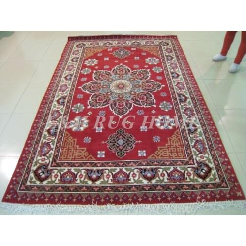 Free shipping 200x300cm 140 Line Hand-knotted Wool Oriental Persian Rug handmade persian carpet