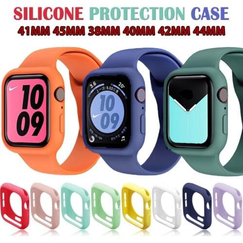 Candy Silicone Case for Apple Watch 3 2 42mm 38mm Cover Protection Shell for Apple watch SE Series 6 5 4 40mm 44mm Watch Bumper