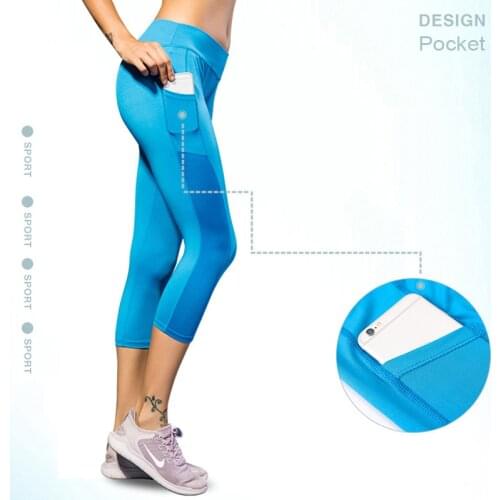 Sports Wear For Women Gym Leggings 3/4 Tights strenchy Yoga-pants Trousers Running Tights Sports Trousers Running Workout Pants
