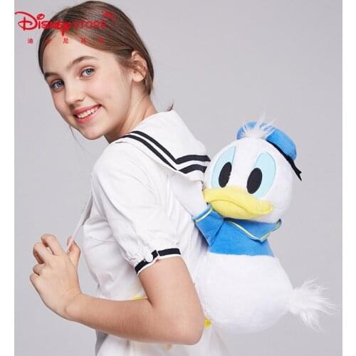 New Fashion Disney Donald Duck Cartoon Bag Plush Backpack Girl Doll Toy Shoulder Bag Festival Gifts
