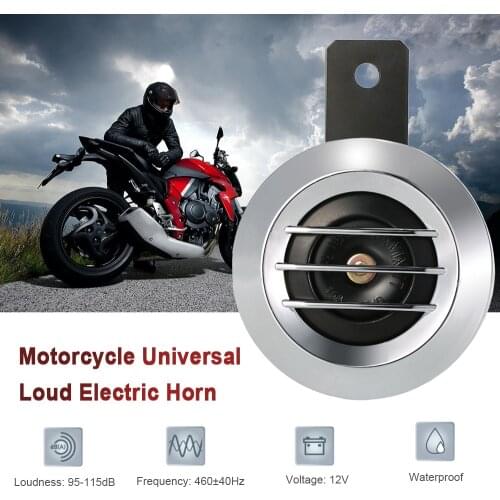 DC 12V 1.5A 105dB Universal Waterproof Motorcycle Round Electric Horn