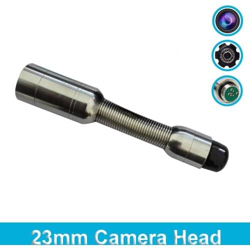 Spring Camera 23mm Endoscope Lens Waterproof Drain Pipe Sewer Inspection Replacement Camera Head