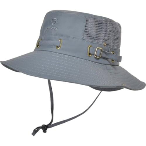 Waterproof Breathable Wide Brim Boonie Hat Outdoor UPF 50+ Sun Protection Mesh Safari Sun Hat Travel Fishing Hat